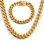 Pulseira e Colar Golden Curb