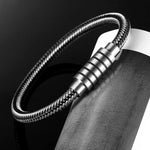 Pulseira Punk Black - Aço Inox