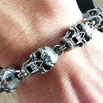 Pulseira Skull - Silver