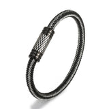 Pulseira Punk Black - Aço Inox