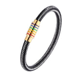 Pulseira Punk Black - Aço Inox