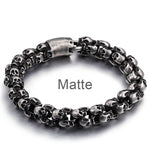 Pulseira Matte Skull - Aço Inox