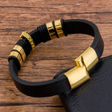 Pulseira Black Leather