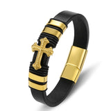 Pulseira Black Leather