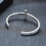 Pulseira Cuff Crucifixo - Aço Inoxidável