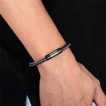 Pulseira Punk Black - Aço Inox