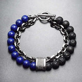 Pulseira Gunmetal Olho de Tigre - Aço Inox