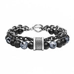 Pulseira Gunmetal Olho de Tigre - Aço Inox