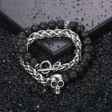 Pulseira Skull Steel