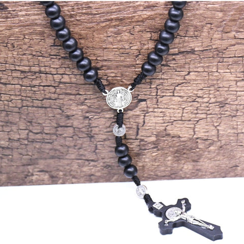 Colar Black Wood Rosary