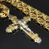 Colar Gold Crucifix